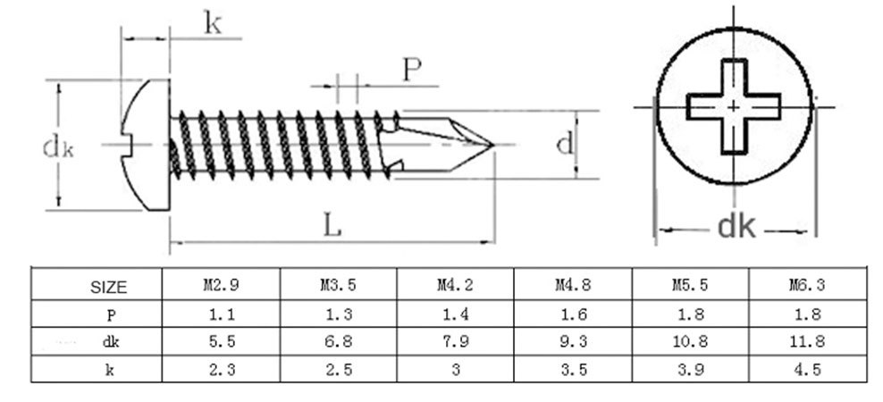 Pan Head Self Drilling Screw